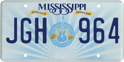 MS license plate JGH964