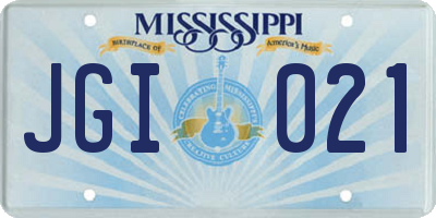 MS license plate JGI021