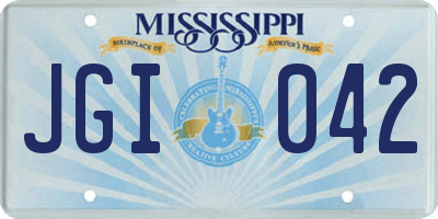 MS license plate JGI042