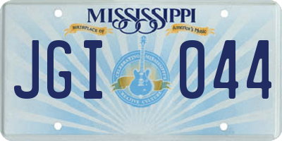 MS license plate JGI044