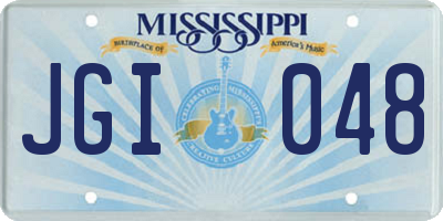 MS license plate JGI048