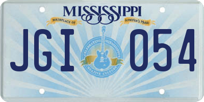 MS license plate JGI054