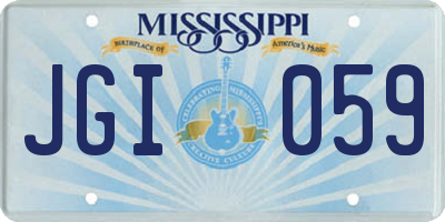 MS license plate JGI059