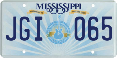 MS license plate JGI065