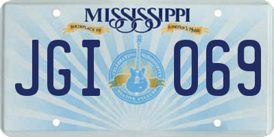 MS license plate JGI069