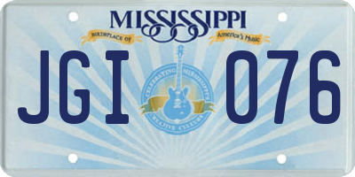 MS license plate JGI076