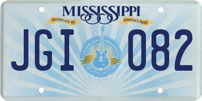 MS license plate JGI082