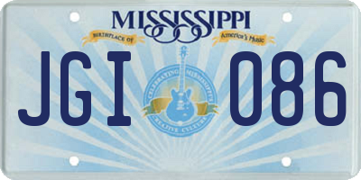 MS license plate JGI086