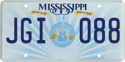 MS license plate JGI088