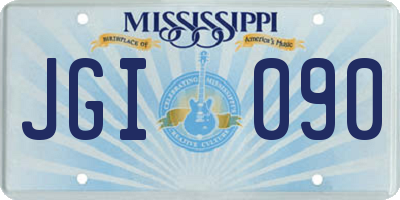 MS license plate JGI090