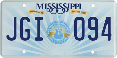 MS license plate JGI094