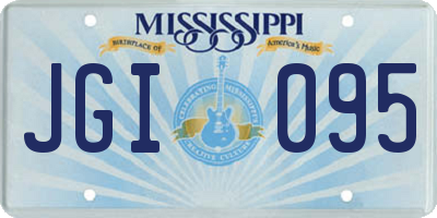 MS license plate JGI095