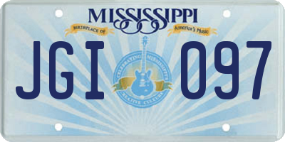 MS license plate JGI097