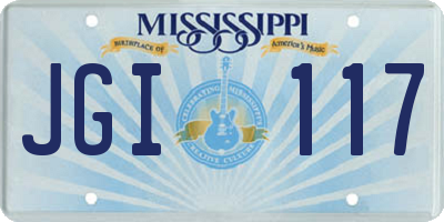 MS license plate JGI117