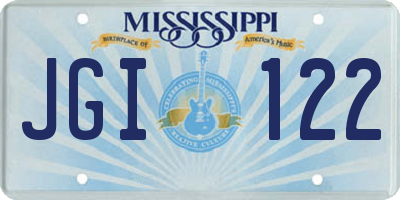 MS license plate JGI122