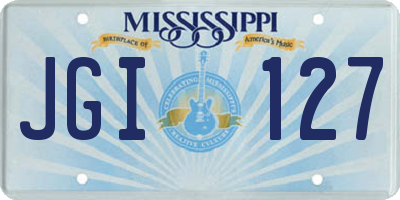 MS license plate JGI127