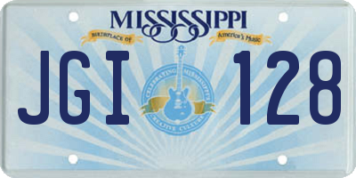 MS license plate JGI128