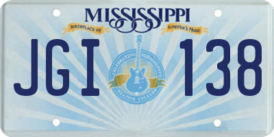 MS license plate JGI138