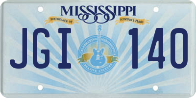 MS license plate JGI140