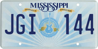 MS license plate JGI144
