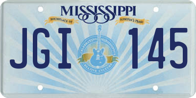 MS license plate JGI145