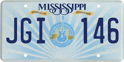 MS license plate JGI146