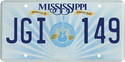 MS license plate JGI149