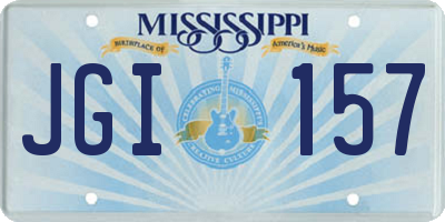 MS license plate JGI157
