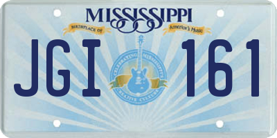 MS license plate JGI161
