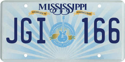 MS license plate JGI166