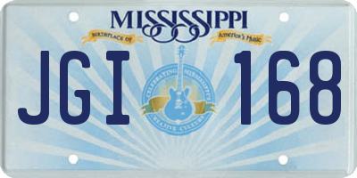 MS license plate JGI168