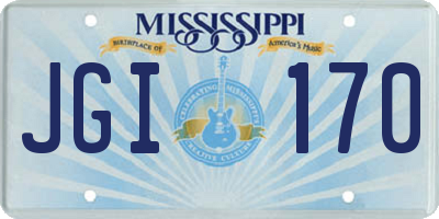MS license plate JGI170