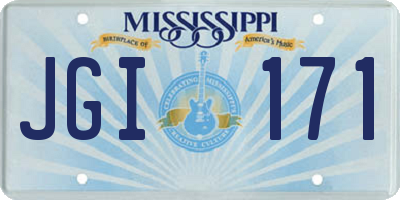 MS license plate JGI171