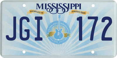 MS license plate JGI172
