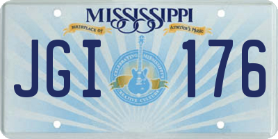MS license plate JGI176