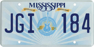 MS license plate JGI184