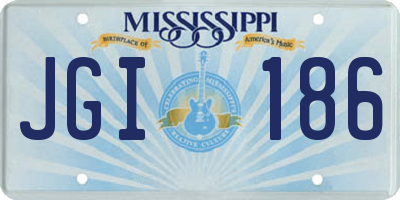 MS license plate JGI186