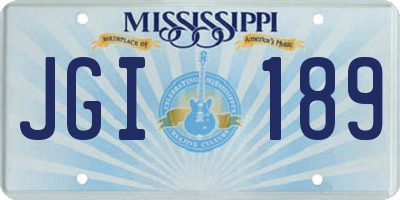MS license plate JGI189
