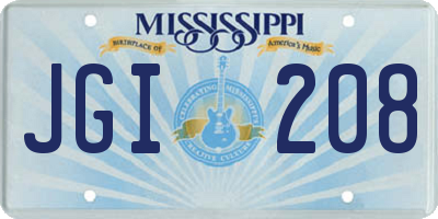 MS license plate JGI208
