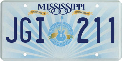 MS license plate JGI211