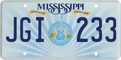 MS license plate JGI233