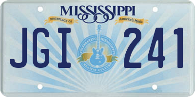 MS license plate JGI241
