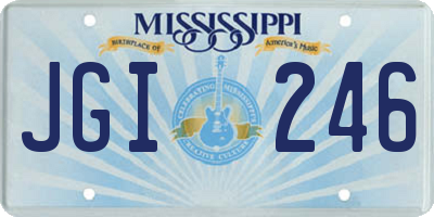MS license plate JGI246