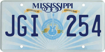 MS license plate JGI254