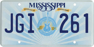MS license plate JGI261