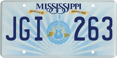 MS license plate JGI263