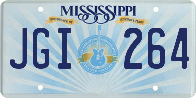 MS license plate JGI264