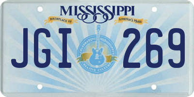 MS license plate JGI269