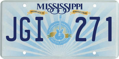 MS license plate JGI271