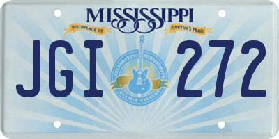 MS license plate JGI272